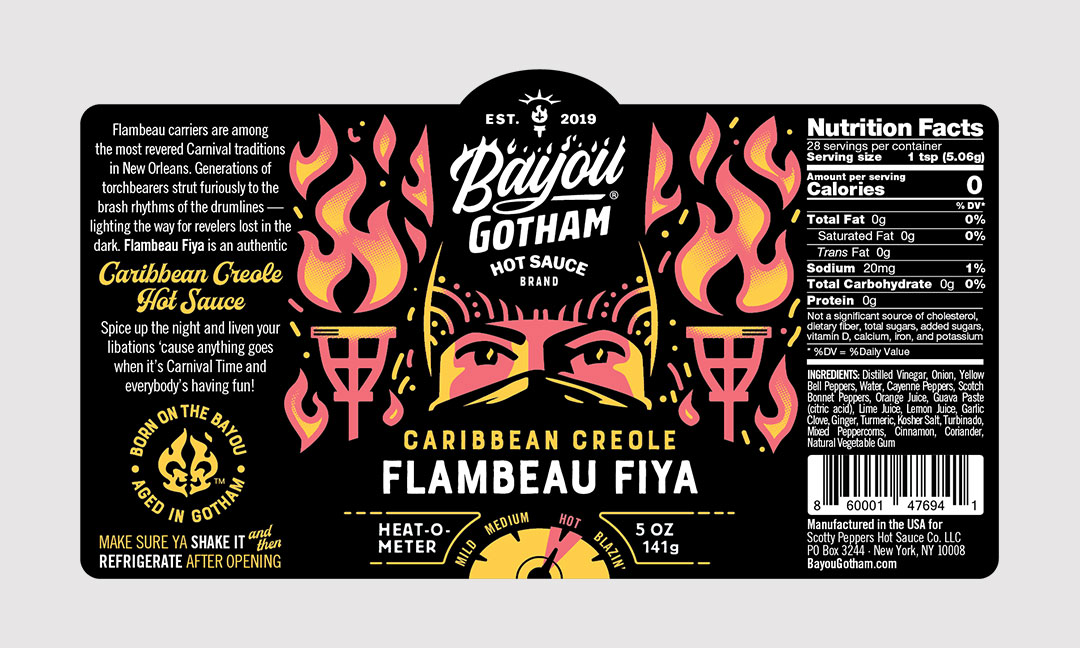 BCBD-bayou-gotham-hot-sauce-flambeau-fiya-label BCBD Flambeau Fiya Label